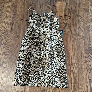 Leopard Print Slip Dress